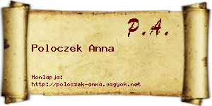 Poloczek Anna névjegykártya